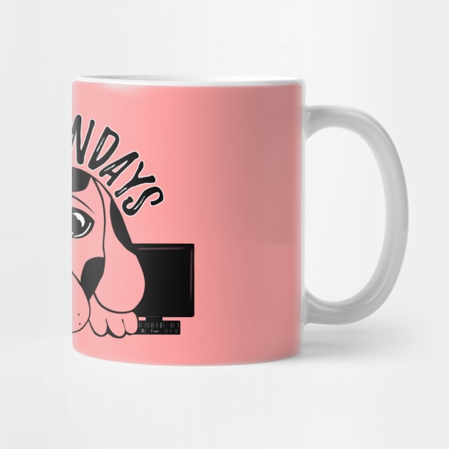 Monday morning - Exhausted dog - Monday coffee by Saishaadesigns